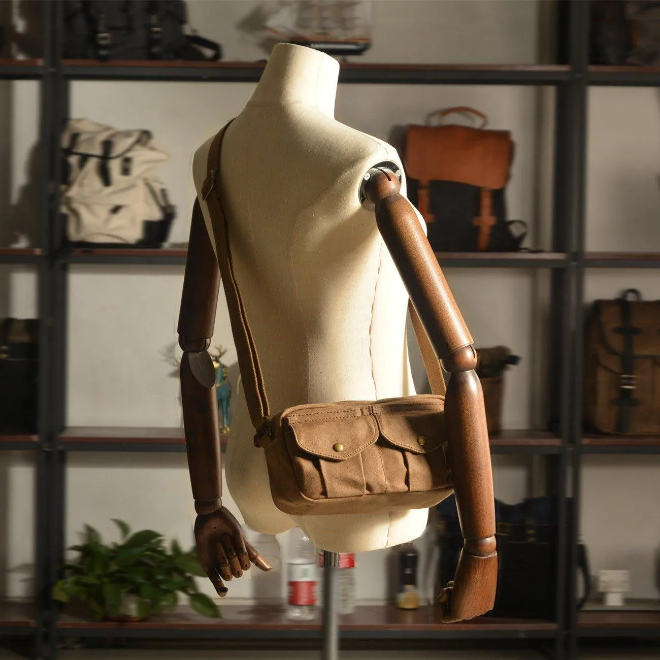 Small Messenger Bag Canvas Mens