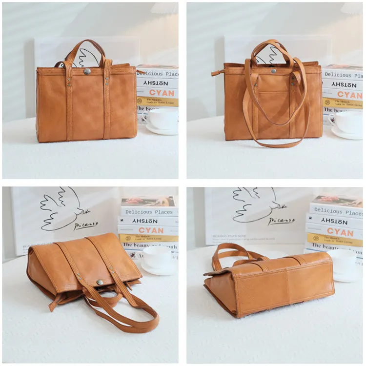 Stylish Womens Black Shoulder Purse Genuine Leather Tote Bags