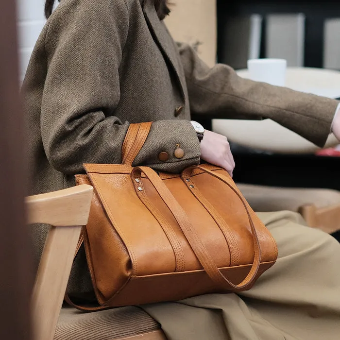 Stylish Womens Black Shoulder Purse Genuine Leather Tote Bags