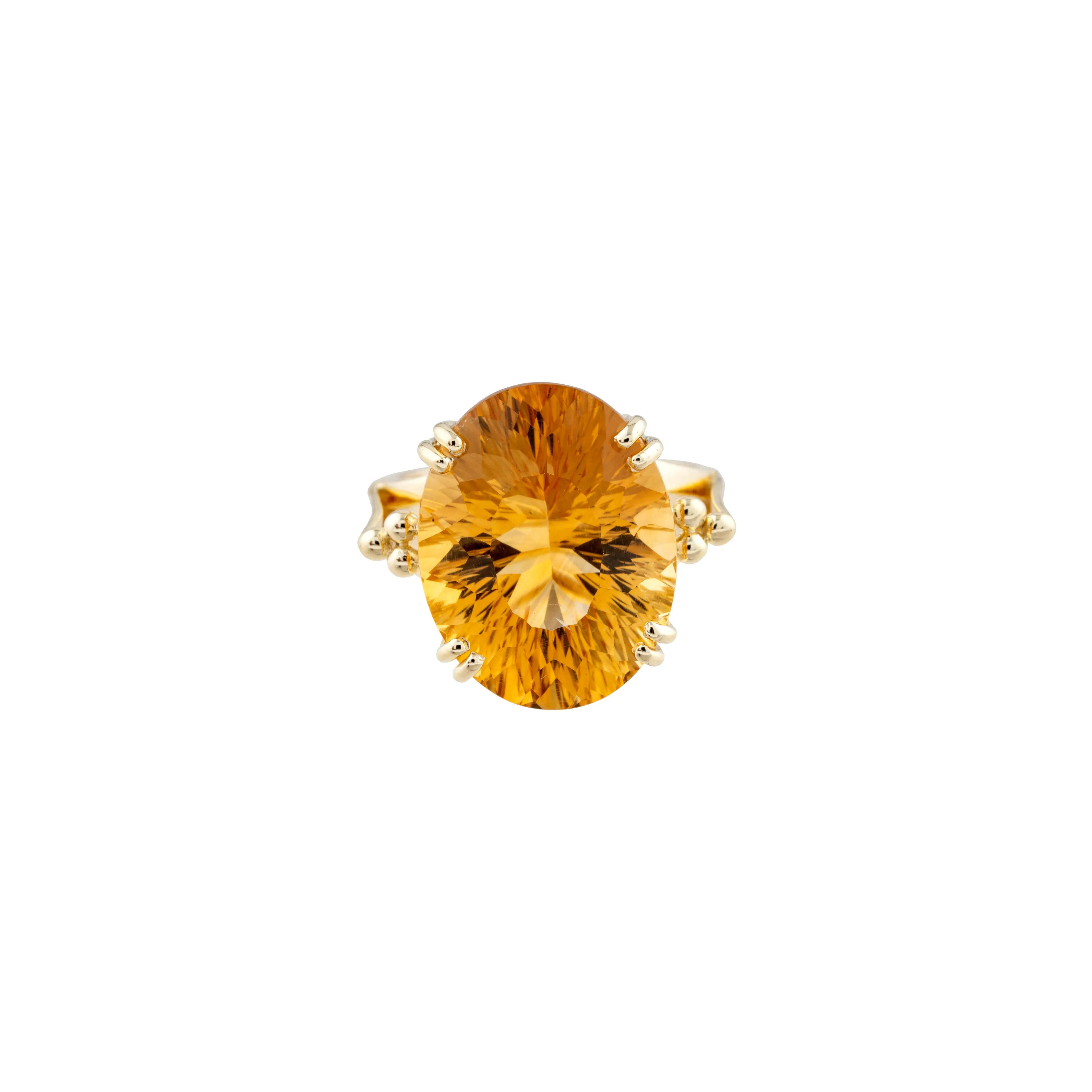 Surya Citrine Ring, 14K Yellow Gold