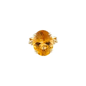 Surya Citrine Ring, 14K Yellow Gold