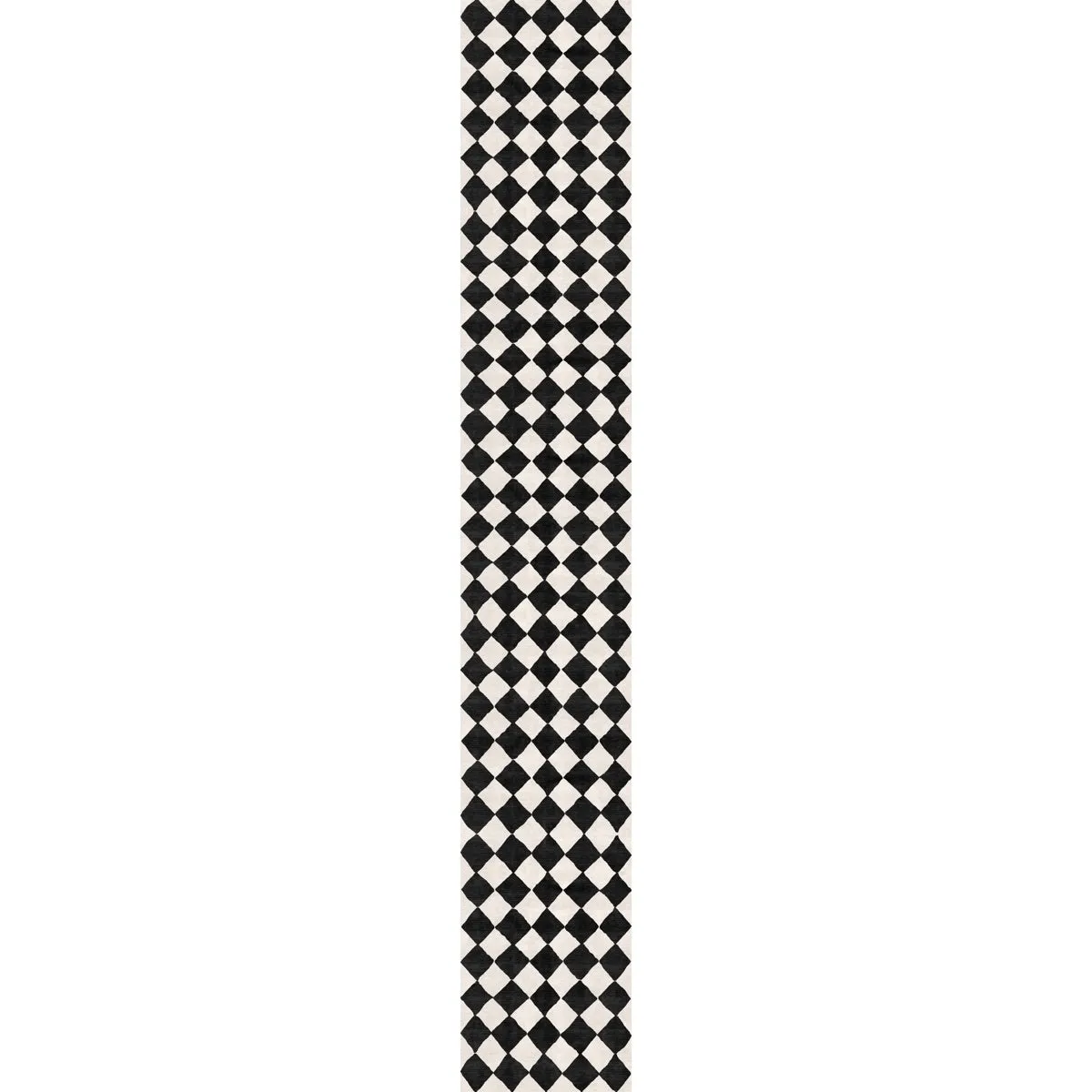 Trestres Checkered Black & Ivory Rug