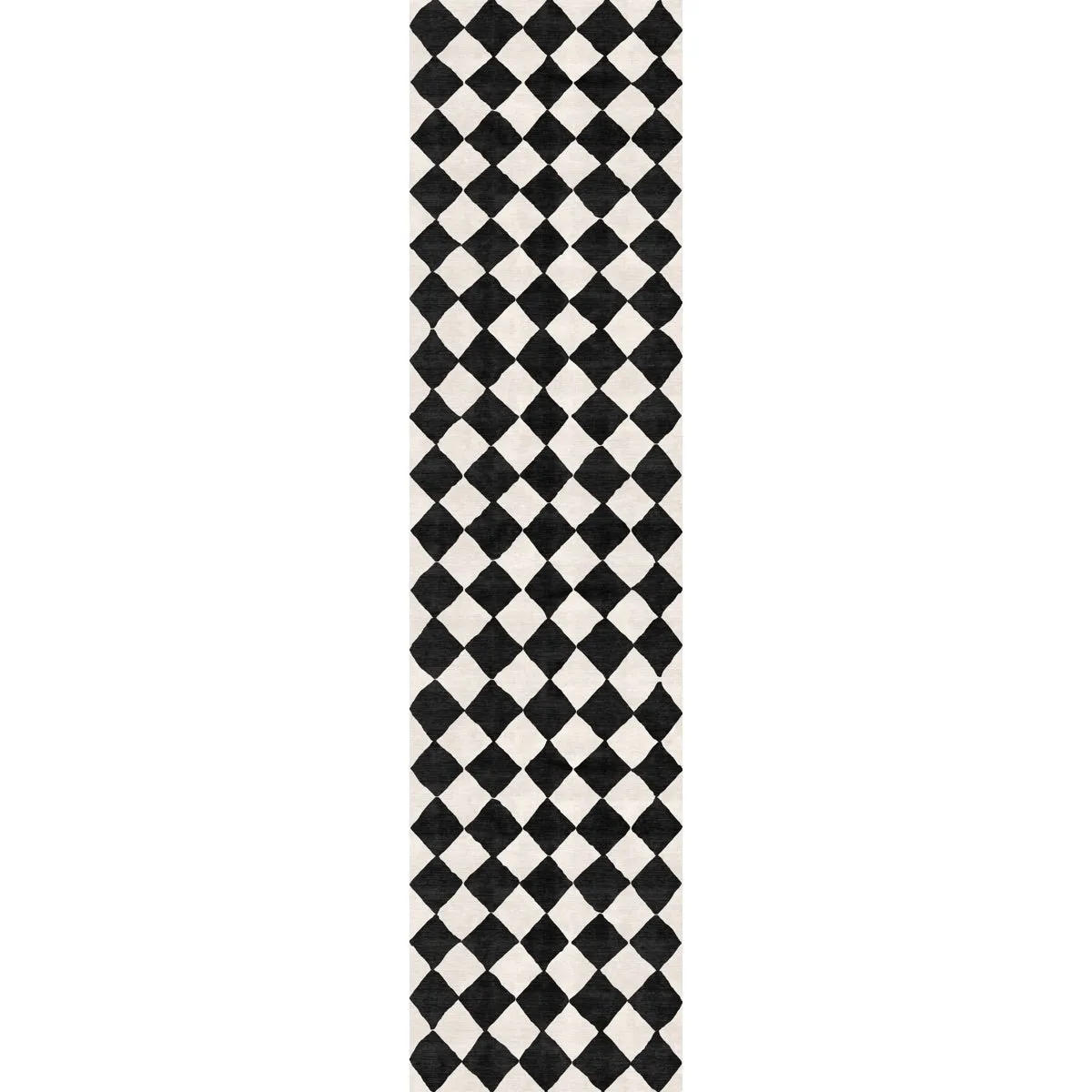 Trestres Checkered Black & Ivory Rug