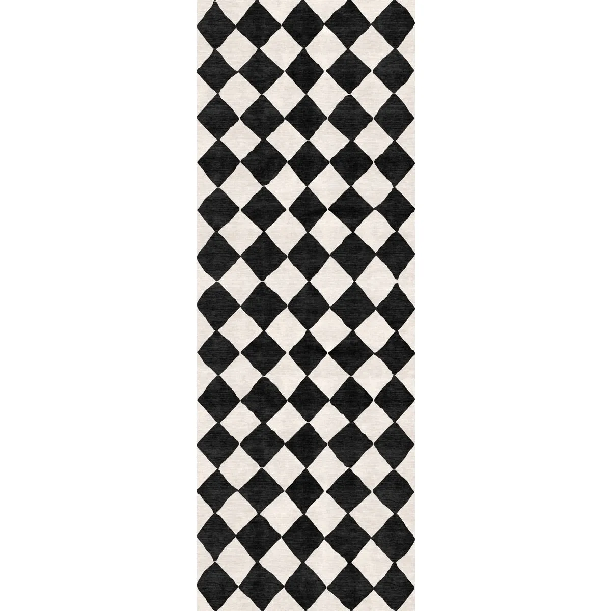 Trestres Checkered Black & Ivory Rug