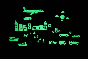 Vehicles Glow Wall Stickers