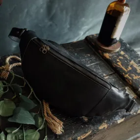 Verdun Leather Fanny Pack – Black Edition