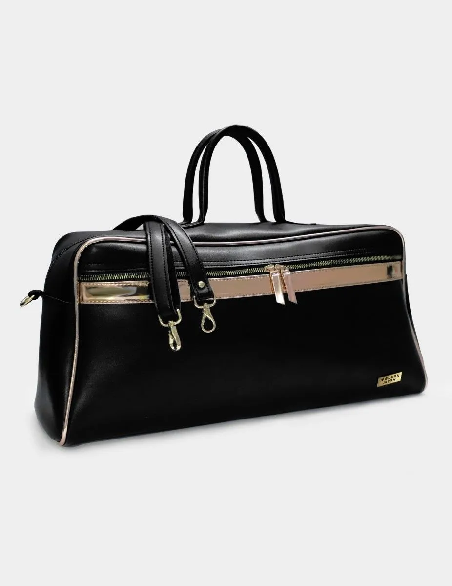 Voyager Black & Rosegold Travel Bag | Modern Myth