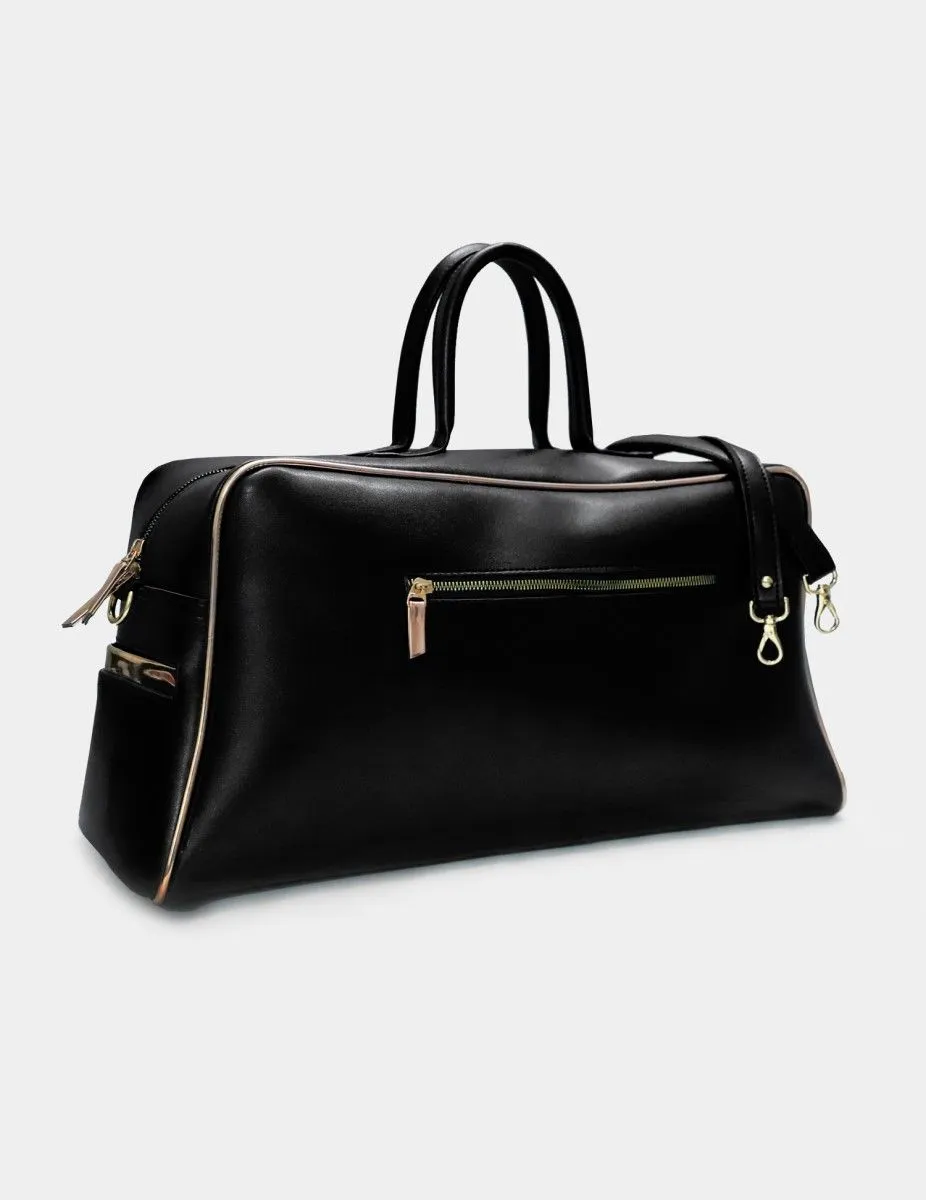 Voyager Black & Rosegold Travel Bag | Modern Myth