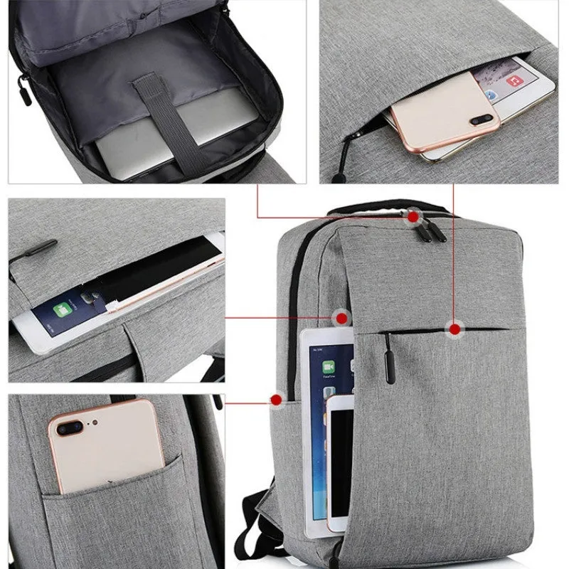 Water Resistant Travel Laptop Backpack with USB Charging