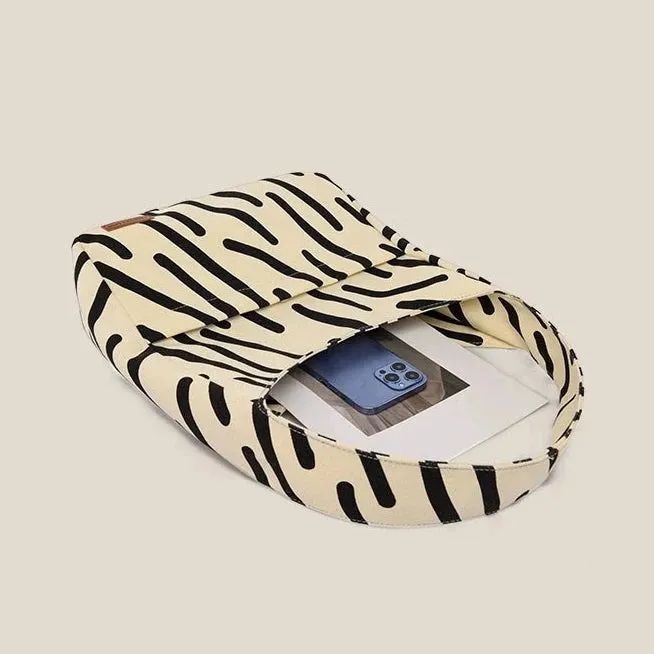 Zebra Canvas Tote Bag