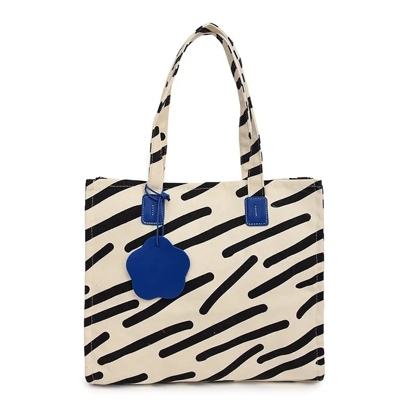 Zebra Canvas Tote Bag