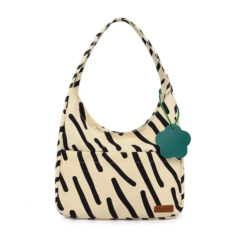 Zebra Canvas Tote Bag