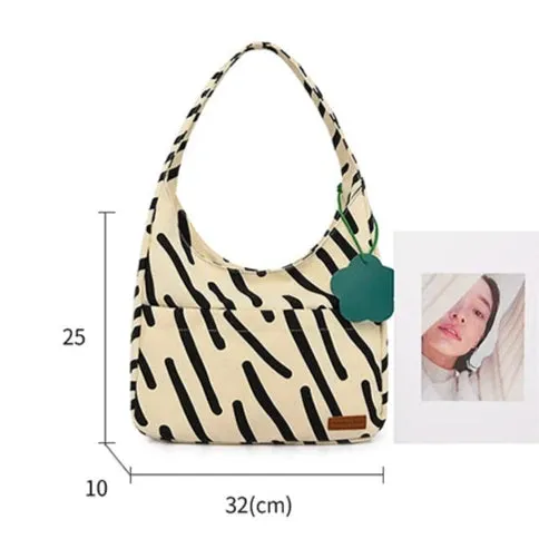 Zebra Canvas Tote Bag